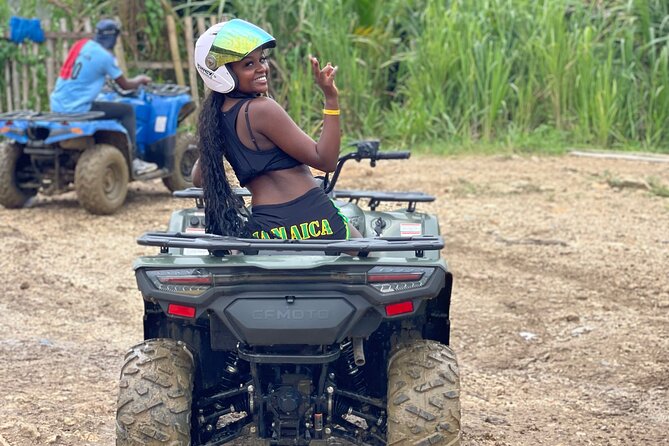 ATV and Bamboo Rafting With limestone foot massage and transport - ATV riding through Jamaica’s countryside