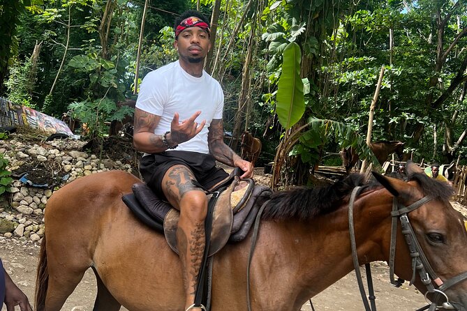 ATV , Bamboo Rafting & Horseback Ride Tour From Montego Bay - Horseback riding from jungle trail to sea