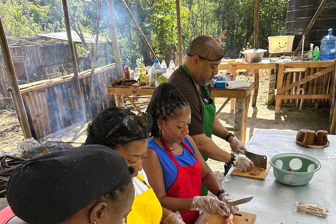 Authentic Jamaican Cooking Experience in the Mountain from mobay - Cooking over an outdoor wood fire