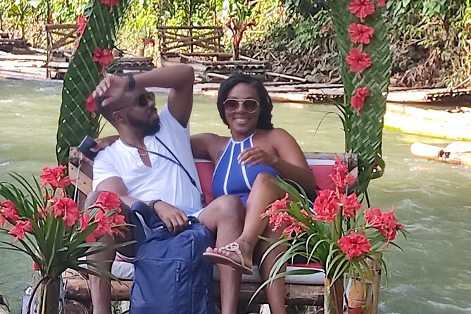 Bamboo Rafting Adventure with Limestone Massage from Montego Bay - Drinks, food, and the floating party atmosphere