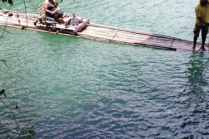 Bamboo Rafting and Boston Jerk Centre Tour in Portland Jamaica - The swim stop and photo break