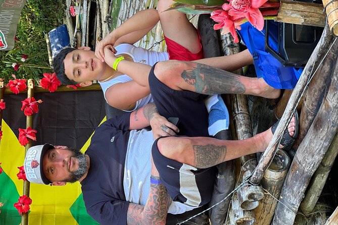 Bamboo Rafting & Horseback -dunns river Transportation Included - Riding trails and crossing rivers on horseback