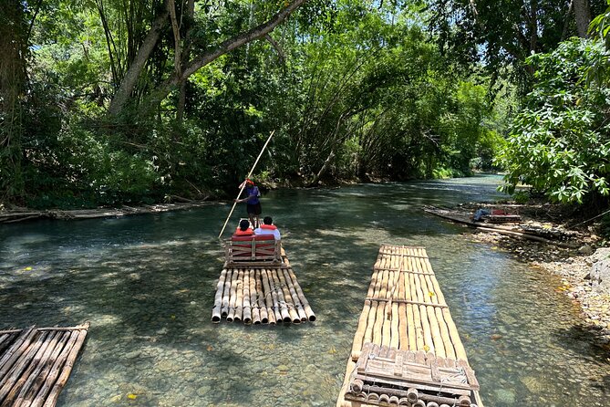 Bamboo Rafting & Horseback Ride n Swim Guided Tour In Montego Bay - Martha Brae: a quiet hour on a bamboo raft