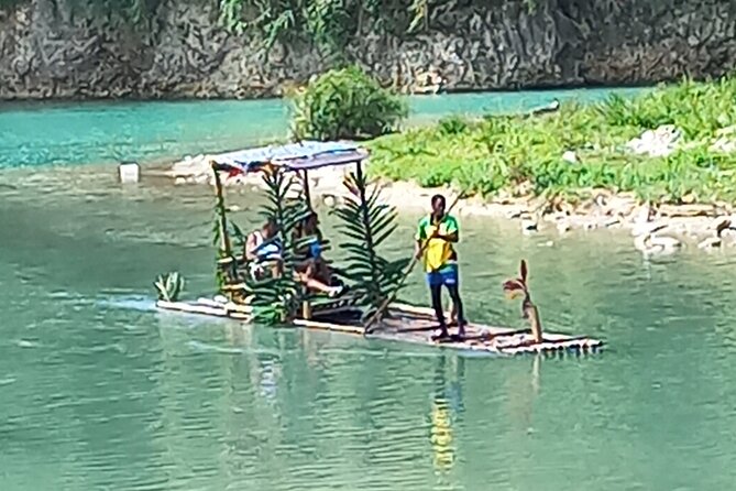 Bamboo Rafting in Ocho Rios - The hand-built raft and the river ride