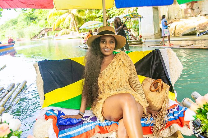 Bamboo Rafting with Limestone Massage from Montego Bay - Music, coconuts, rum punch, and floating food