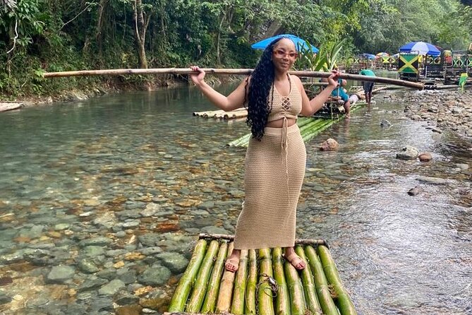 Bamboo River Rafting & horse back riding in Montego Bay - The limestone massage adds a Jamaican touch
