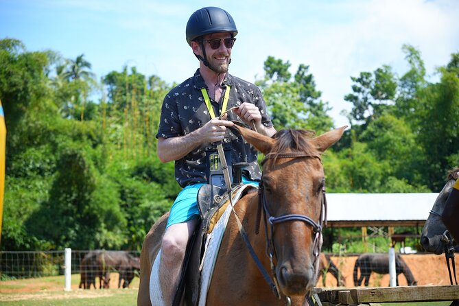 Bambuza ATV, Zipline and Horseback Adventure from Negril - Ziplining through the bamboo
