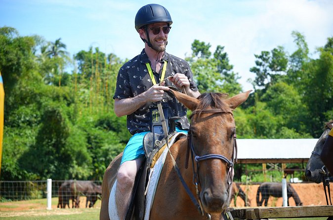 Bambuza ATV, Zipline and Horseback Adventure from Negril - A waterfall and a natural setting, not a meal stop