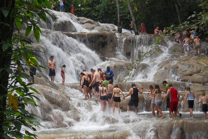 Blue Hole and Dunn’s River Falls Tour with Lunch and Cocktails at Reggae Hill - Dunn’s River Falls: Jamaica’s famous wet climb