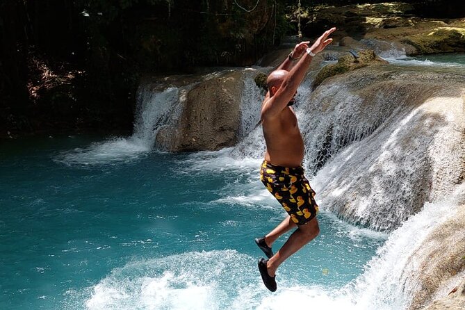 Blue Hole and Dunns River Falls the Number One Rated Excursions - Two Jamaican waterfalls, two very different moods