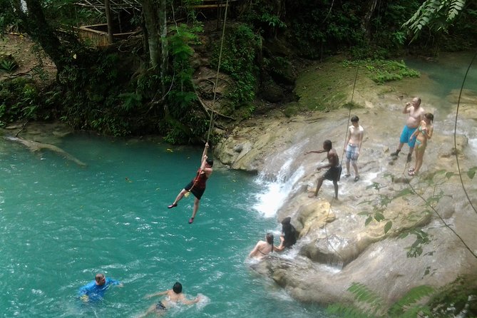 Blue Hole and River Tubing from Montego Bay - What cliff jumping is really like here