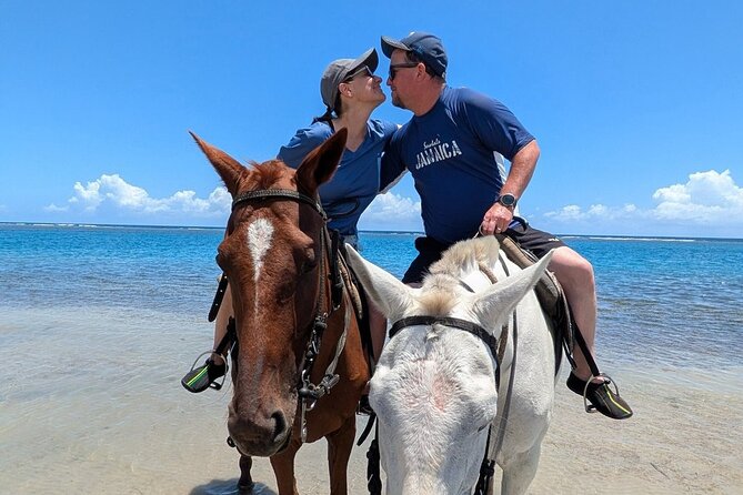 Blue Hole, River Tubing, and Horse Ride with Swim Ocho Rios - Horseback riding finishes at the sea