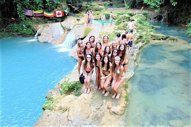 Blue Hole, Secret Falls, and Dunn's River Falls Combo Day-Trip - Blue Hole sets the pace with water, rope swings, and mountain views