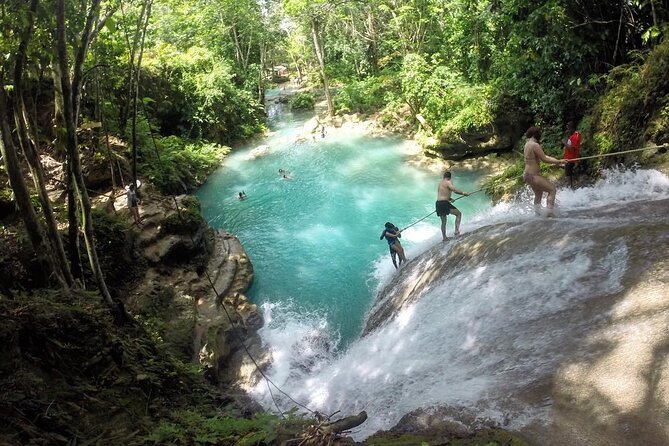 Blue Hole Waterfall Tour from Montego Bay - Walking through the Blue Hole area