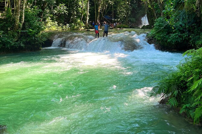 Blue Hole Waterfalls and Bamboo Rafting with Transportation - Who will enjoy this combination most