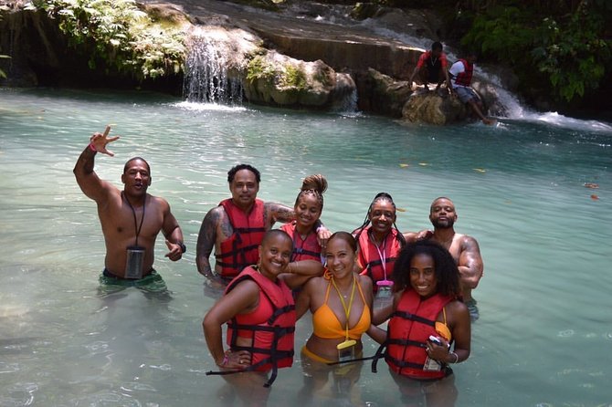 Blue Hole Waterfalls + Bamboo River Rafting Tour from Ocho Rios - At a glance