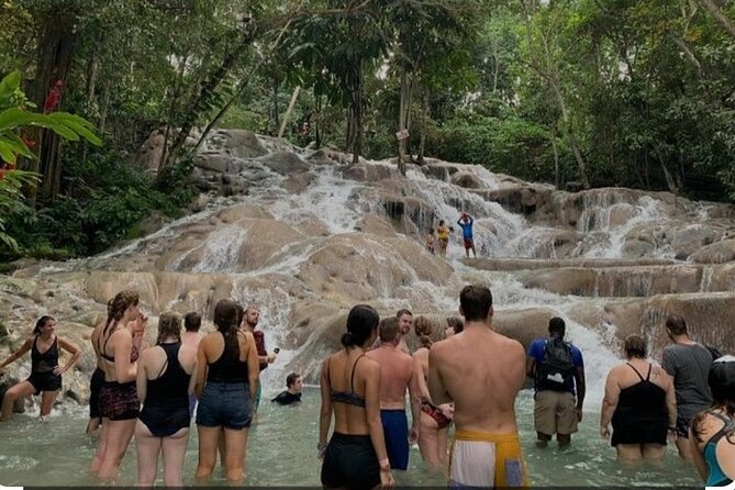 Dunn River Falls and Bamboo River Rafting in Ocho Rios Jamaica. - Climbing the 600-foot Dunn’s River Falls