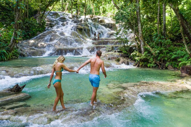 Dunn's River Falls and Bob Marley Mausoleum - Dunn’s River Falls, from limestone steps to sea