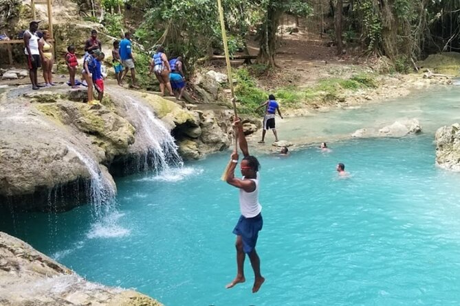 Dunn's River Falls, Blue Hole, Bamboo Rafting, Horseback Combo - Blue Hole brings the biggest burst of fun