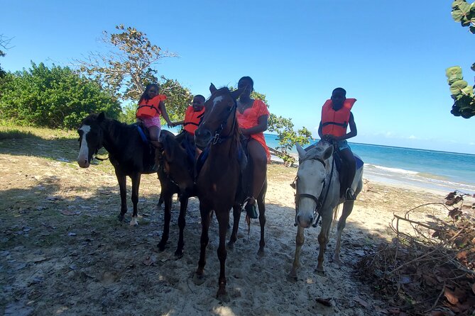 Dunn's River Falls Climb, Zipline and Horseback Riding Private Tour - Ziplining adds height and a different kind of thrill