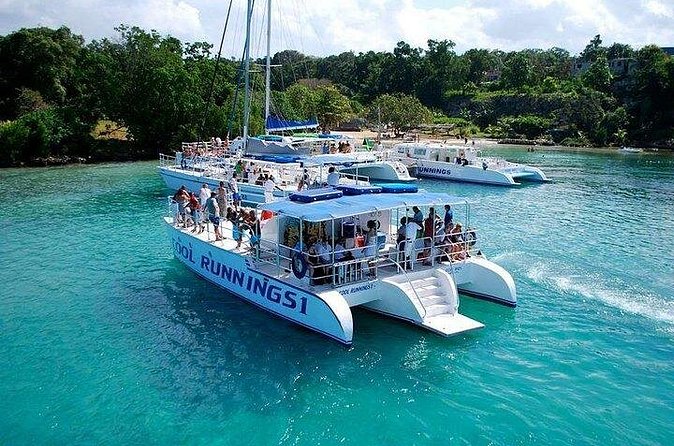 Dunn's River Falls Party Cruise, Blue Hole with Snorkeling, free beverages - The $165.30 price is about bundling