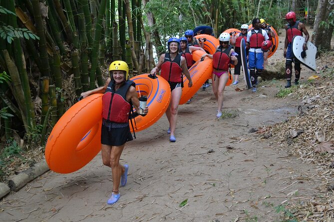 Falmouth Waterfalls River Tubing and Beach Adventure - From tube to raft at the mouth of the river