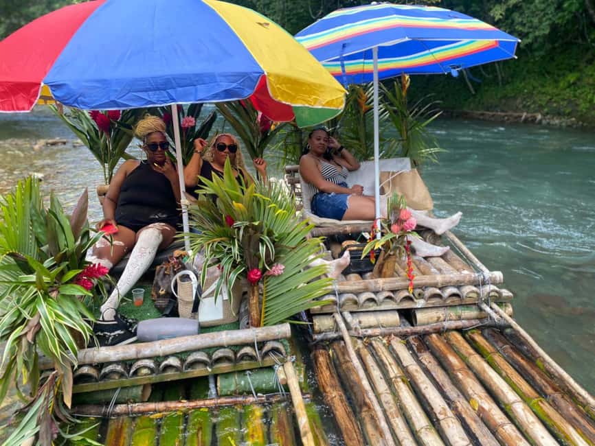From Montego Bay: Bamboo Rafting & Limestone Massage Tour - A gentle ride on the Lethe River