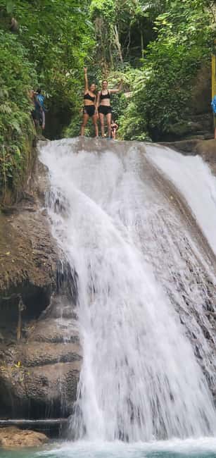 From Montego Bay: Blue Hole Waterfall Experience - Walking the rainforest trail and small caves