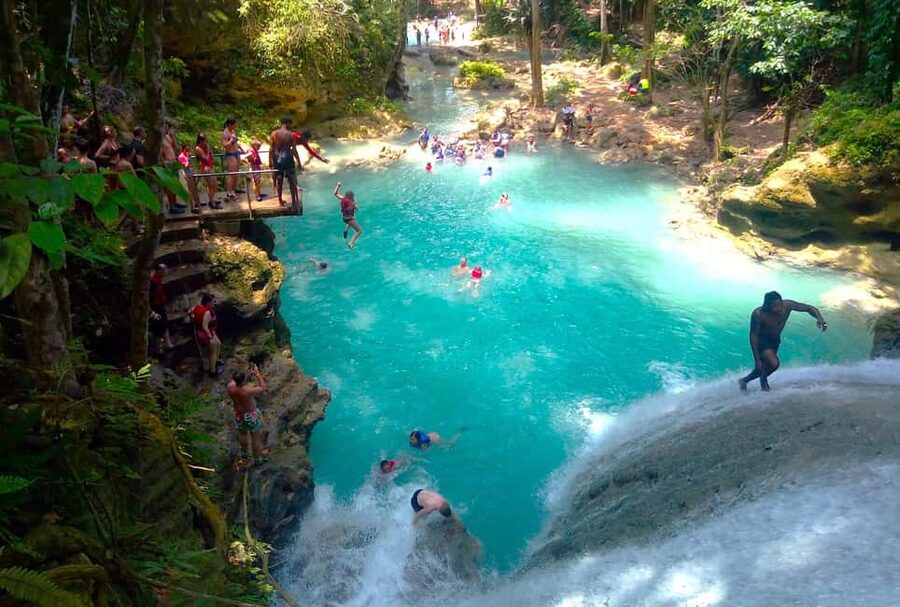 From Ocho Rios: Blue Hole Tour with Jamaican KFC Meal - Rope swings, jumps, and swimming under the falls