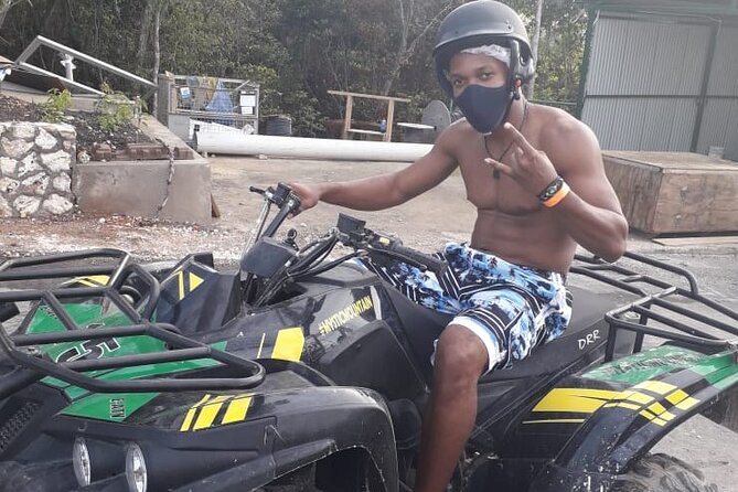 Full Day ATV, Ricks Café, Beach and Shopping Tour from Montego Bay - Green Island sets the pace with a muddy ATV ride