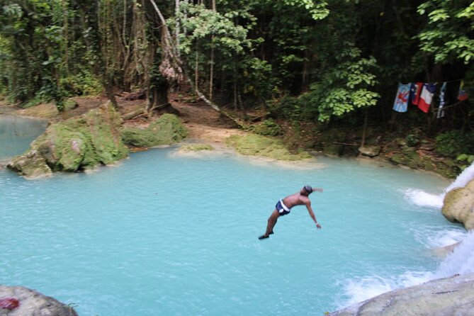 Full-Day Tour of Blue Hole and Dunn's River Falls, Including Fees - Blue Hole brings the adventure early
