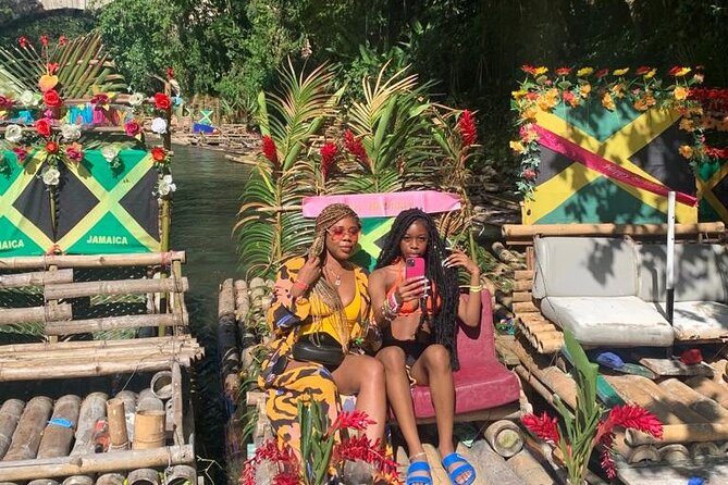 Great River Bamboo Rafting & Limestone Massage at Lethe Jamaica - Boarding a 30-foot bamboo raft