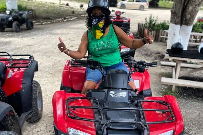 Great River Bamboo Rafting with Limestone Foot Massage and ATV from Montego Bay - Taking on the ATV trails near Montego Bay