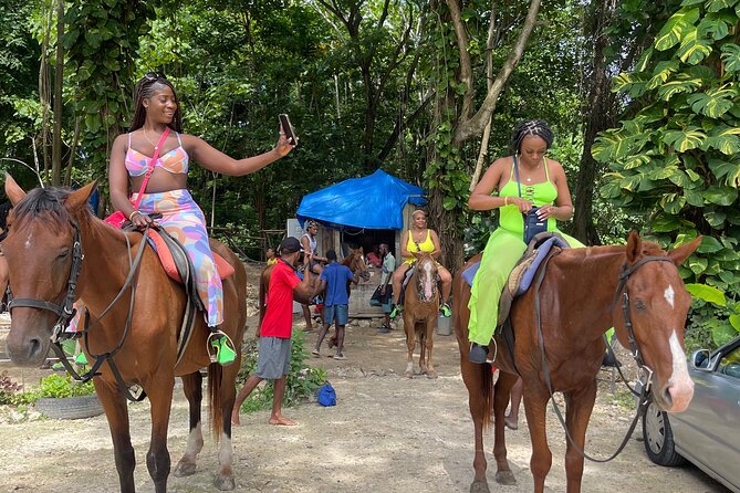 Horseback Riding and Swimming then Dunn's River Falls - Photos, phones, and the beach stop