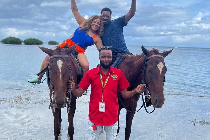 Horseback Riding In The Ocean from Montego Bay Private Transfer - Meeting the horses and preparing for the ride