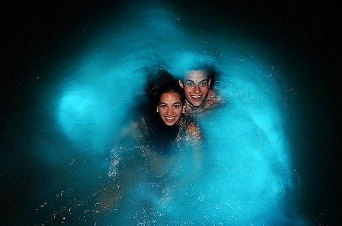 Jamaica Luminous Lagoon Private Tour with Transportation - Swimming among the glowing water