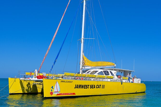Jamwest Beach Negril Family Catamaran Cruise Pick up from Lucea - Sailing past Negril’s Seven Mile Beach