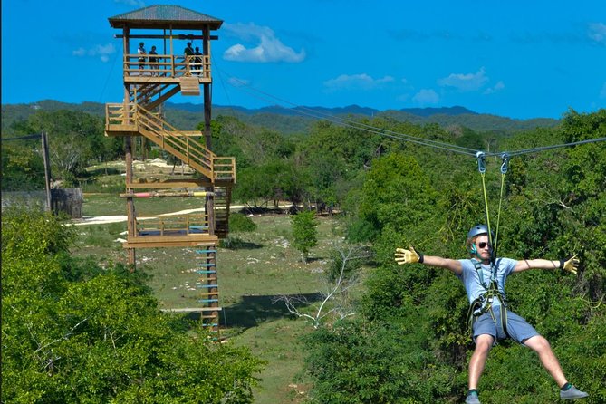 Jamwest Reggae Zipline Tour from Negril - Climbing the 60-foot tower