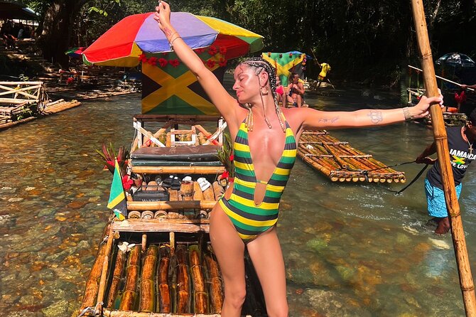 Lethe River Bamboo Rafting & Limestone Foot Massage Experience - Riding the bamboo raft at Lethe Estate
