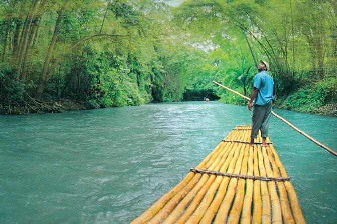 Martha Brae Bamboo Rafting Experience From Montego Bay - Settling onto a traditional bamboo raft