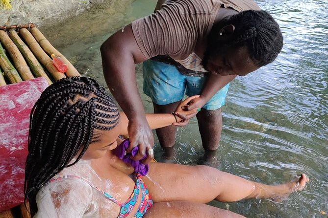 Montego Bay Bamboo River Rafting Limestone Foot Massage - The limestone foot and hand massage