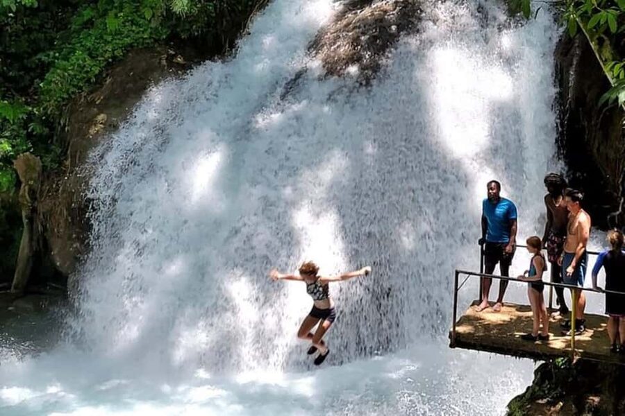 Montego Bay: Chuck Norris Falls & Dunn's River Falls Tour - Two waterfalls, two different moods