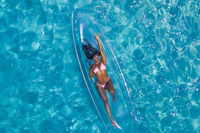 Montego Bay Clear Water Kayak Drone Photo and Video Shoot - Adding flowers or letters to the frame