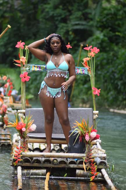 Montego Bay: River Rafting and Limestone Foot Massage - Climbing aboard the 30-foot bamboo raft