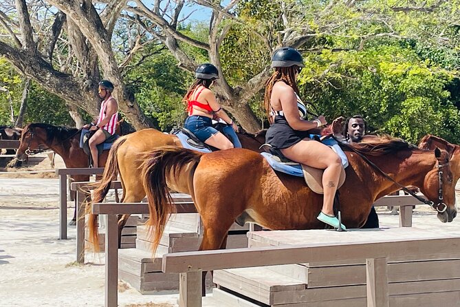 OCEAN HORSE-BACK RIDING & BAMBOO RAFTING + Limestone MASSAGE - Horseback riding beside the sea