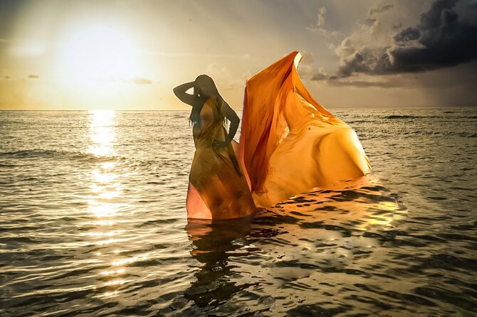 OceanShootJamaica Flying Dress, Montego Bay - Standing on the ocean in Montego Bay