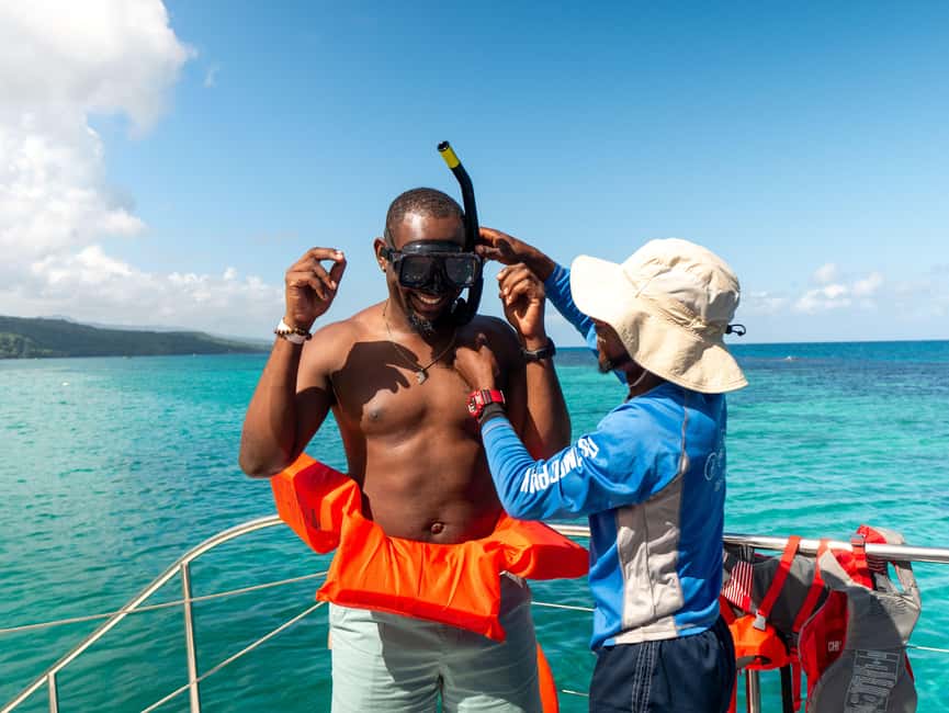 Ocho Rios: Catamaran Sail & Snorkel + Dunn's River Climb - Catamaran Sailing Off Ocho Rios