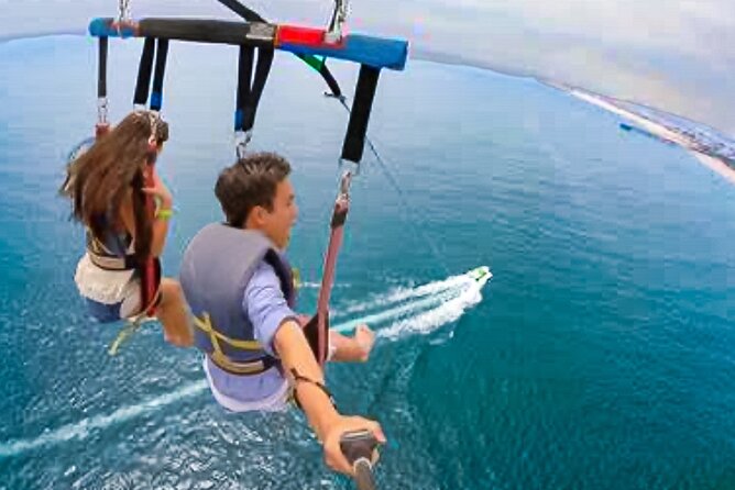 Parasailing above Turquoise Ocean Waters in Montego Bay - Getting Ready at the Watersports Area