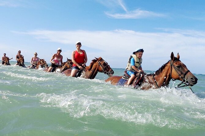 Private Bamboo Rafting and Horseback Riding from Ocho Rios - Horseback riding in the ocean