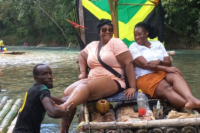 Private Bamboo River Raft with Limestone Massage in Montego Bay - The limestone foot massage and small local touches